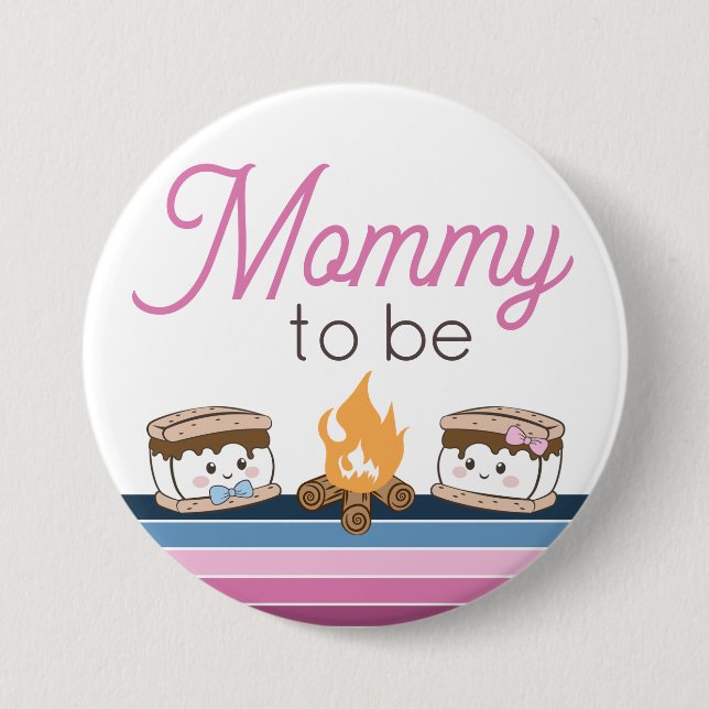 Badge Rond 7,6 Cm Maman sera plus épingle (Devant)