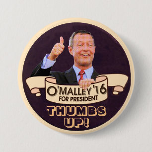 Badge Rond 7,6 Cm Martin O'Malley pour Presiden