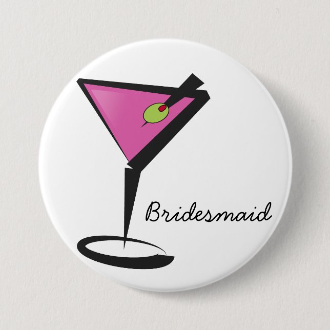 Badge Rond 7,6 Cm martini chaud (Devant)