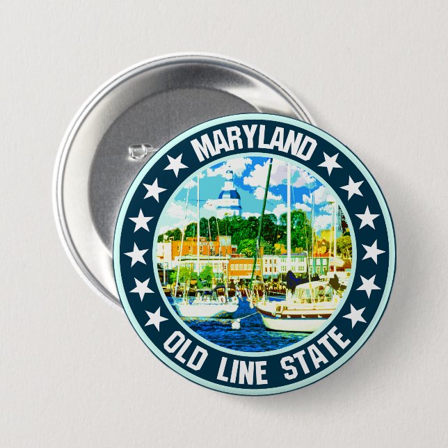 Badge Rond 7,6 Cm Maryland (Devant & derrière)