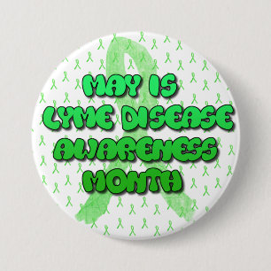 Badge Rond 7,6 Cm May is Lyme Disease Awareness Month Button