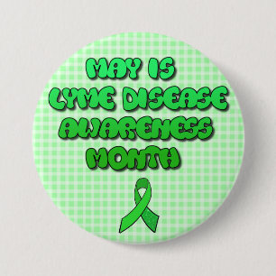 Badge Rond 7,6 Cm May is Lyme Disease Awareness Month Button