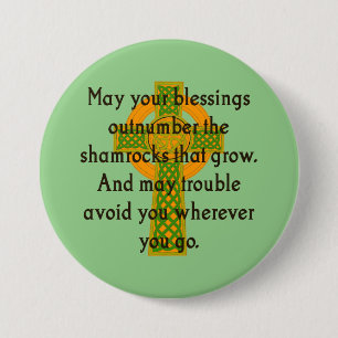 Badge Rond 7,6 Cm May Your Blessings Outnumber - Irish Quote 