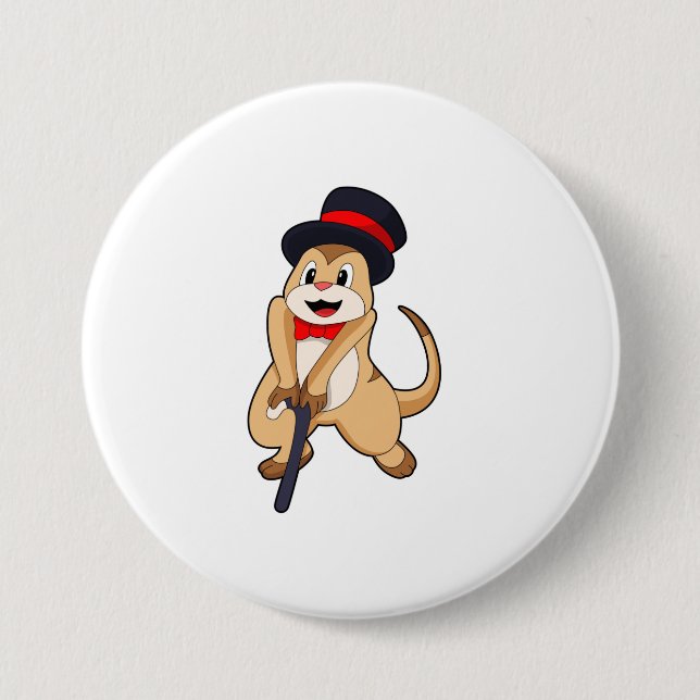 Badge Rond 7,6 Cm Meerkat (Devant)