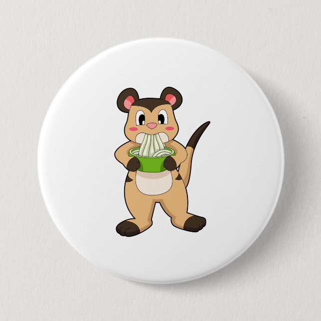 Badge Rond 7,6 Cm Meerkat (Devant)