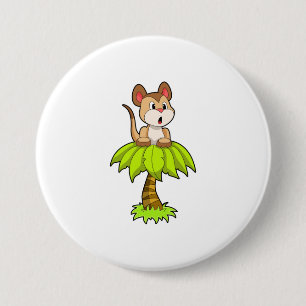 Badge Rond 7,6 Cm Meerkat avec arbre