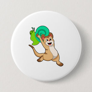 Badge Rond 7,6 Cm Meerkat with Snail.PNG