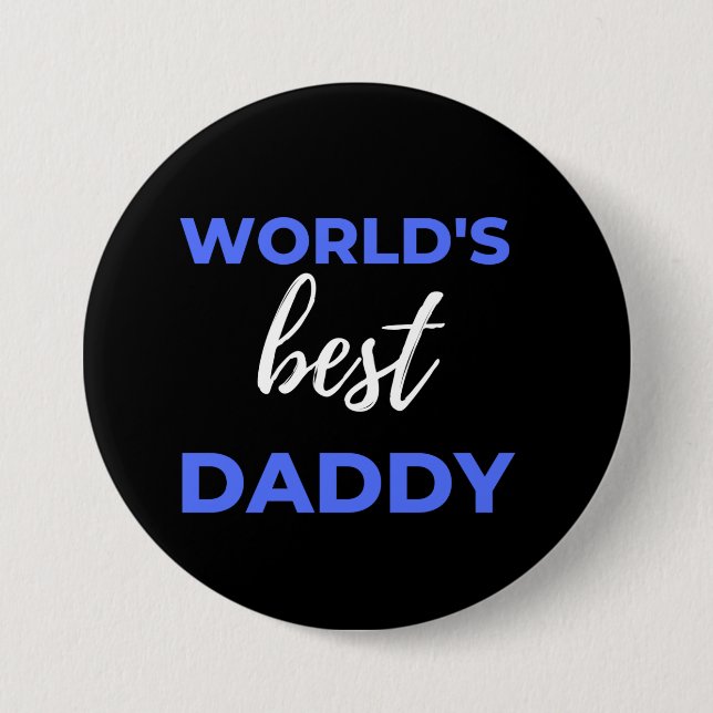 Badge Rond 7,6 Cm Meilleur papa du monde (Devant)