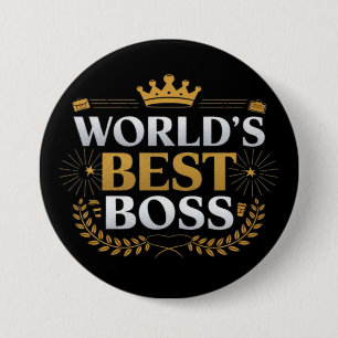 Badge Rond 7,6 Cm meilleur patron du monde