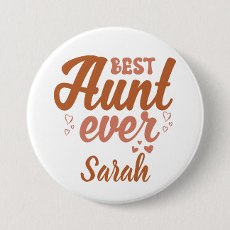 Badge Rond 7,6 Cm Meilleure tante jamais