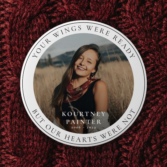 Badge Rond 7,6 Cm Mémorial du Souvenir photo moderne (Créateur téléchargé)