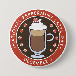 Badge Rond 7,6 Cm Menthe Poivrée Nationale Dernier Jour