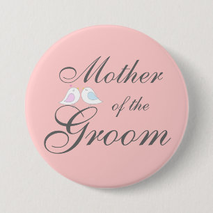 Badge Rond 7,6 Cm Mère mignonne d'inséparables du marié