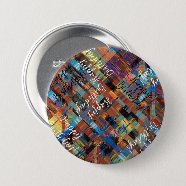 Badge Rond 7,6 Cm Métro du Caire - Joyeux anniversaire (Devant & derrière)