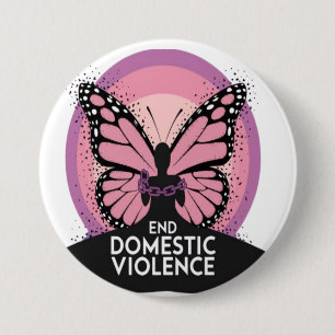 Badge Rond 7,6 Cm Mettre fin à la violence domestique