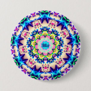 Badge Rond 7,6 Cm MIA ~ Anniversaire Star Motif Personnalisé ~