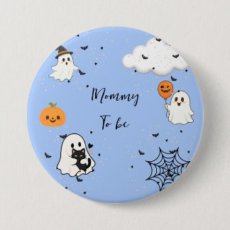 Badge Rond 7,6 Cm Mignon Un petit boo est presque dû Baby Shower Mam