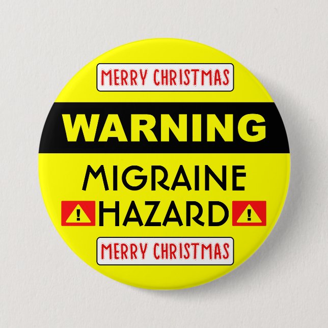 Badge Rond 7,6 Cm Migraine Hazard™ Button (Devant)