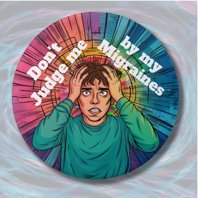Badge Rond 7,6 Cm migraine migraine migraine (Créateur téléchargé)