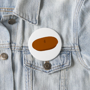 Badge Rond 7,6 Cm Minimaliste Brown Beret Casquette français