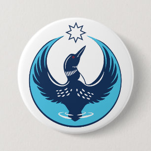 Badge Rond 7,6 Cm MN Loon Rising