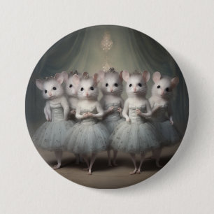 Badge Rond 7,6 Cm Mode souris de ballet Casse-Noisette