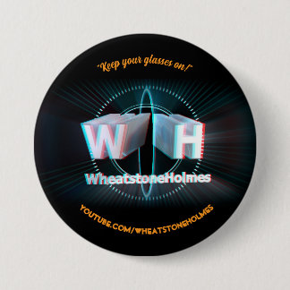 Badge Rond 7,6 Cm Modèle officiel WheatstoneHolmes stéréoscopique 3D