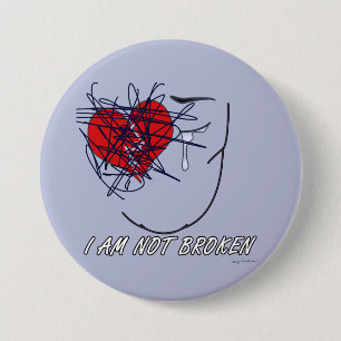 Badge Rond 7,6 Cm Mois de l'invalidité Je ne suis pas brisé