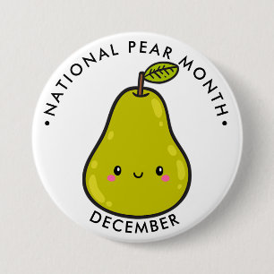 Badge Rond 7,6 Cm Mois national de la poire