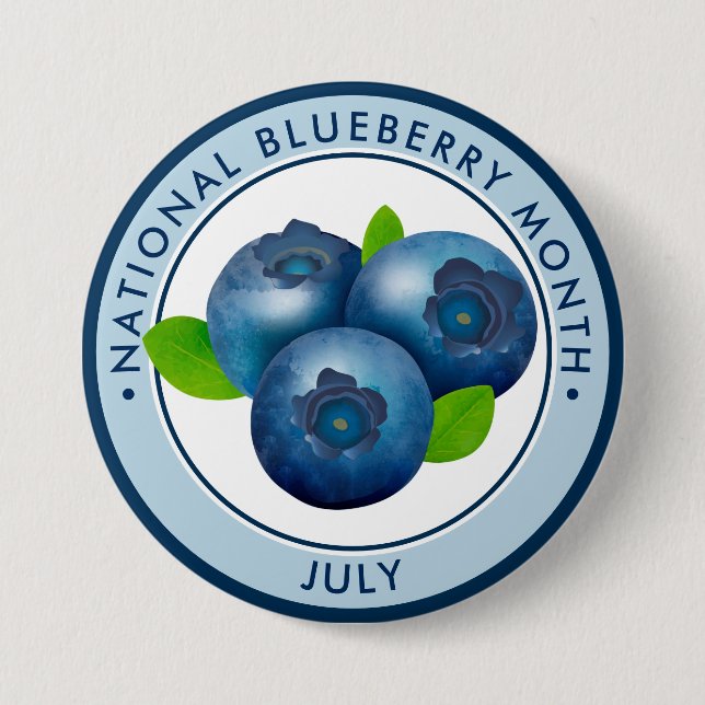 Badge Rond 7,6 Cm Mois national du bleuet (Devant)