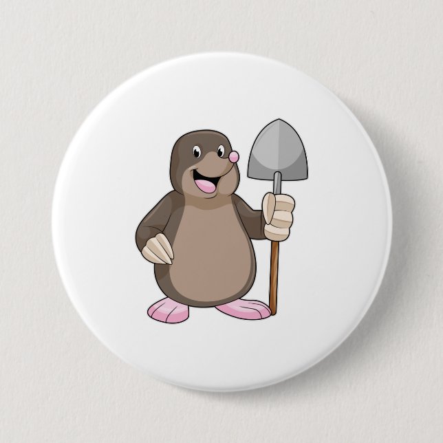 Badge Rond 7,6 Cm Mole avec lunette (Devant)