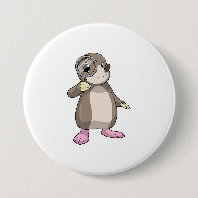 Badge Rond 7,6 Cm Mole avec verre Magnifiant (Devant)