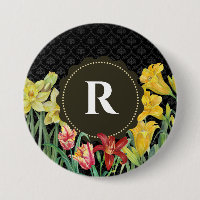 Monogramme Fleurs printanières initiales Arrière -