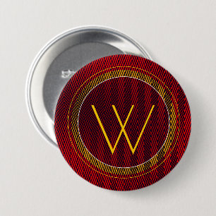 Badge Rond 7,6 Cm Monogrammed