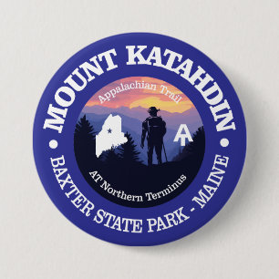 Badge Rond 7,6 Cm Mont Katahdin (rd2)