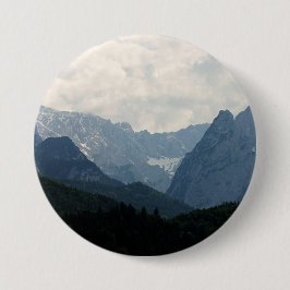 Badge Rond 7,6 Cm Montagnes alpines Pays Nature Photo