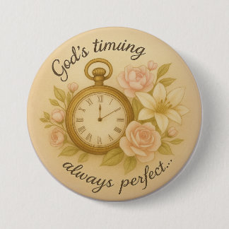 Badge Rond 7,6 Cm Montre de poche  Dessin de bouton...