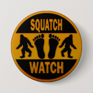 Badge Rond 7,6 Cm Montre de Squatch