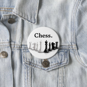 Badge Rond 7,6 Cm Morceaux d'échecs mignons