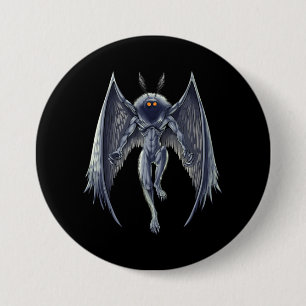 Badge Rond 7,6 Cm Mothman Cryptid Creator