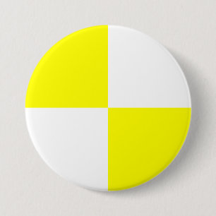 Badge Rond 7,6 Cm Motif À damiers jaune