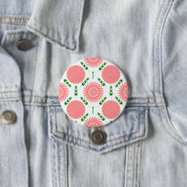 Badge Rond 7,6 Cm  motif avec fleurs roses 