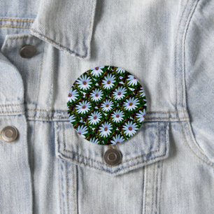 Badge Rond 7,6 Cm Motif blanc