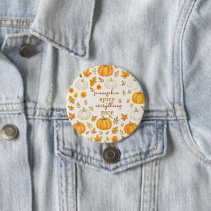 Badge Rond 7,6 Cm Motif Citrouille mignon   Thanksgiving