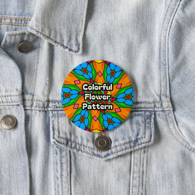Badge Rond 7,6 Cm Motif de fleurs esthétiques (En situation)