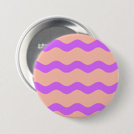 Badge Rond 7,6 Cm Motif des vagues rose et violet