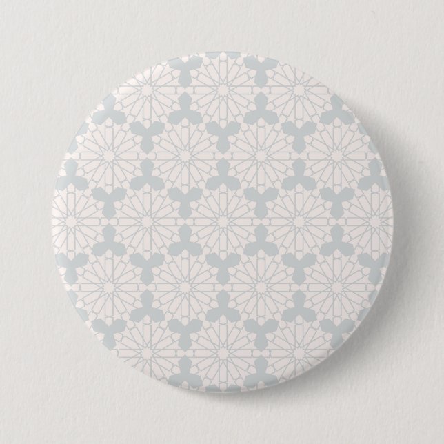 Badge Rond 7,6 Cm Motif géométrique islamique (Devant)