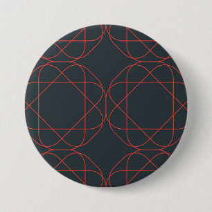 Badge Rond 7,6 Cm Motif géométrique moderne, simple, mignon, ludique