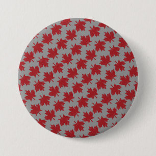 Badge Rond 7,6 Cm Motif Maple Leaf