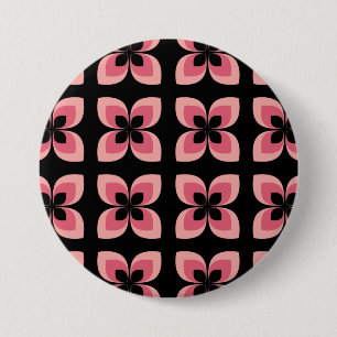 Badge Rond 7,6 Cm Motif rose deux tons lumineux